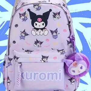🆕 Hello Kitty - Kuromi - Kawaii - Nylon Backpack - Large Capacity - Purple - NIB